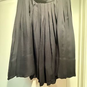 Talbots Black Silk Pleated Skirt